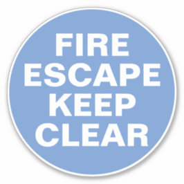 Brandweerteken - Blauw en wittekenteken Sticker