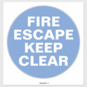 Brandweerteken - Blauw en wittekenteken Sticker (Vel)