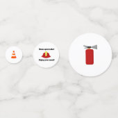 Brandweerthema witte verjaardag tweetalige jongen confetti (Voorkanten)