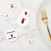 Brandweerthema witte verjaardag tweetalige jongen confetti (Groep)