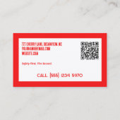 Brandweeruitrusting Aangepaste QR Visitekaartje (Achterkant)