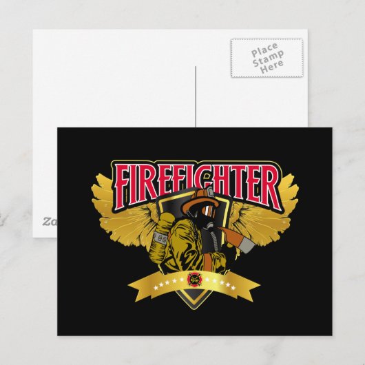 Brandweeruitrusting Briefkaart (Voorkant / Achterkant)