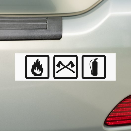 brandweeruitrusting bumpersticker (Op auto)