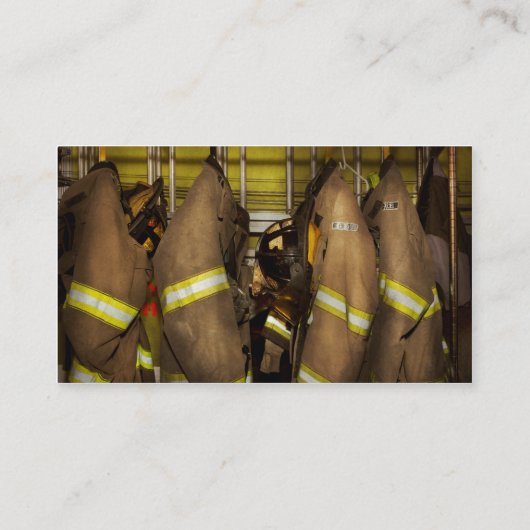 Brandweeruitrusting - Bunkergear Visitekaartje (Achterkant)
