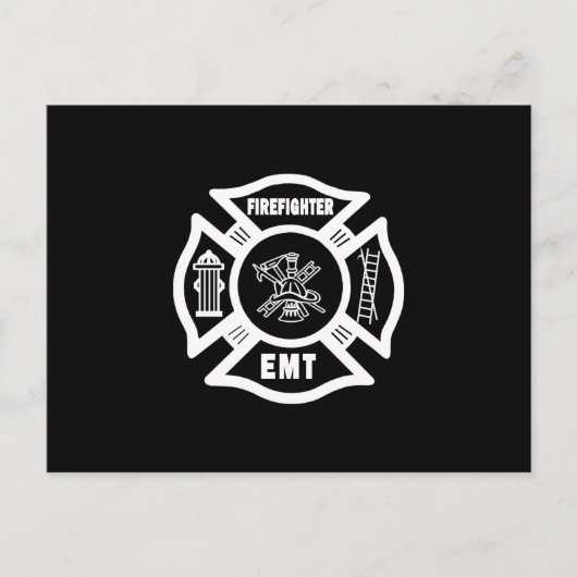 Brandweeruitrusting EMT Briefkaart (Voorkant)