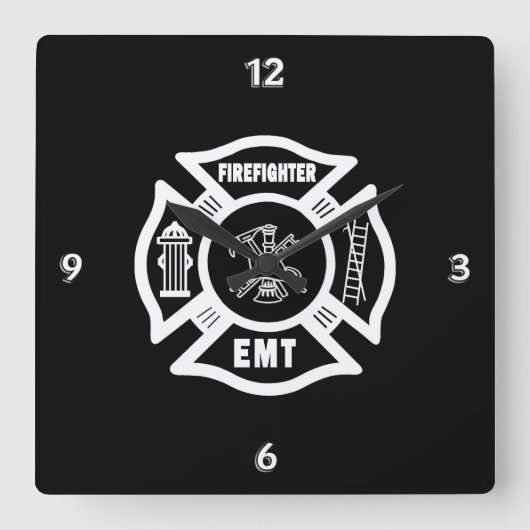 Brandweeruitrusting EMT Vierkante Klok (Voorkant)