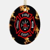 Brandweeruitrusting EMT | Vuurvuurwapens Deept Mal Keramisch Ornament (Rechts)