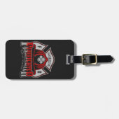 Brandweeruitrusting Helmet en naam brandweerdienst Bagagelabel (Voorkant horizontaal)