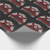 Brandweeruitrusting Helmet en naam brandweerdienst Cadeaupapier (Hoek)