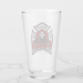 Brandweeruitrusting Helmet en naam brandweerdienst Glas (Achterkant)