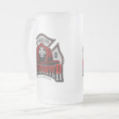 Brandweeruitrusting Helmet en naam brandweerdienst Matglas Bierpul (Voorkant links)