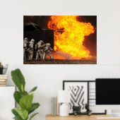 Brandweeruitrusting van de luchtmacht poster (Thuiskantoor)