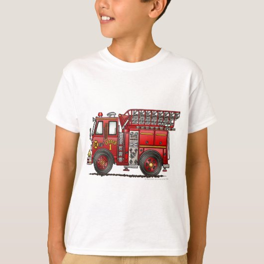 Brandweeruitrusting voor ladder t-shirt (Voorkant)