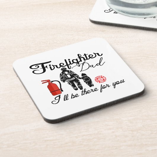 Brandweervader | VADERDAG Bier Onderzetter (Linkerzijde)