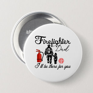 Brandweervader VADERDAG Ronde Button 7,6 Cm