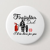 Brandweervader | VADERDAG Ronde Button 7,6 Cm (Voorkant)