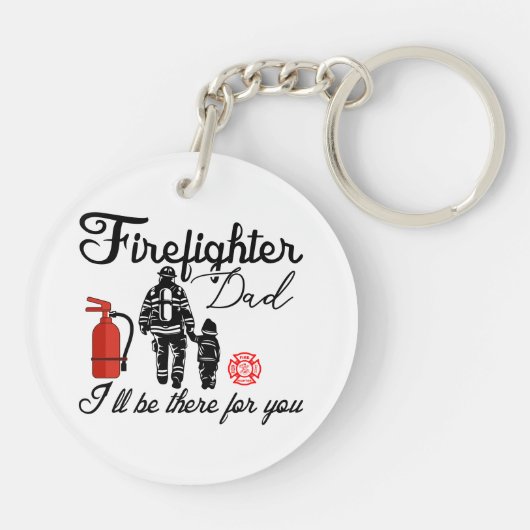 Brandweervader | VADERDAG Sleutelhanger (Achterkant)