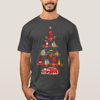 Brandweerverlichting - kerstboom t-shirt