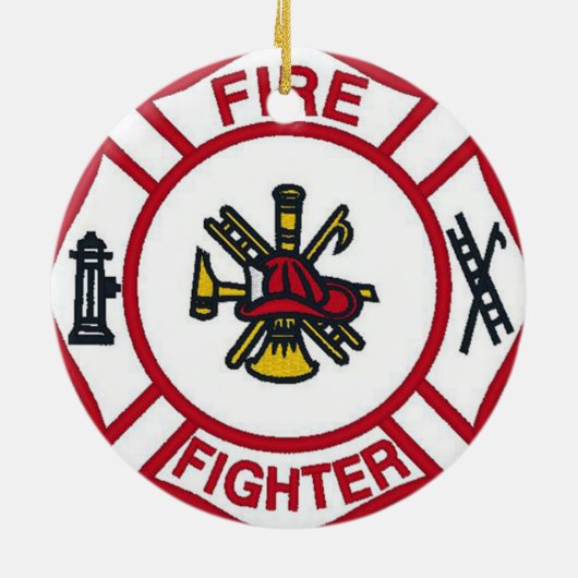 brandweerversiering keramisch ornament (Achterkant)
