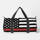 Brandweervlag Dunne rode lijn VS vlag Plunjezak (Voorkant)