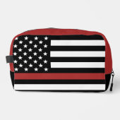 Brandweervlag Dunne rode lijn VS vlag Toilettasje (Voorkant)