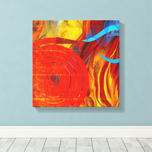 Brandweervlam Canvas Afdruk (Insitu (Houten vloer))