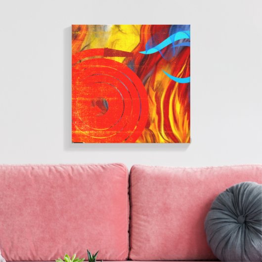 Brandweervlam Canvas Afdruk (Insitu (Woonkamer))