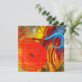 Brandweervlam Feestdagenkaart (Staand voorkant)