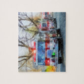 Brandweervliegtuigen - Brandstoflijn in de parade Legpuzzel (Verticaal)