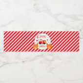 Brandweervrachtwagen op zaterdag waterfles etiket (Enkel label)