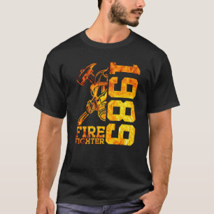 Brandweervrouw 1989 33 jaar brandweerbrigade 33e g t-shirt