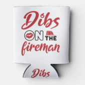 Brandweervrouw Dibs op de brandweerman Blikjeskoeler (Voorkant)