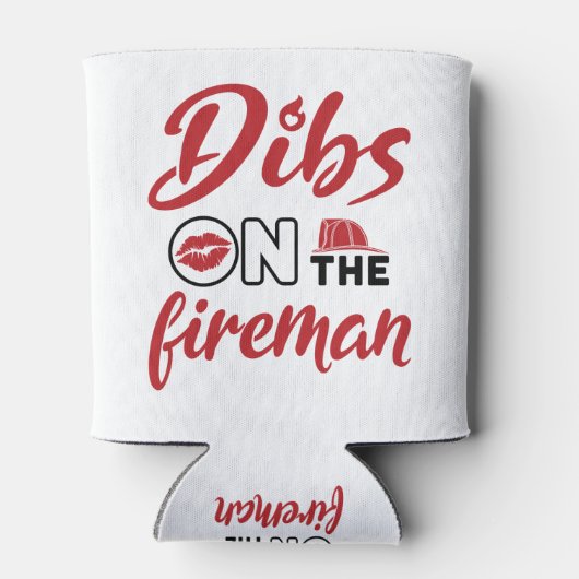 Brandweervrouw Dibs op de brandweerman Blikjeskoeler (Achterkant)