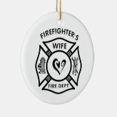 Brandweervrouw Keramisch Ornament (Rechts)