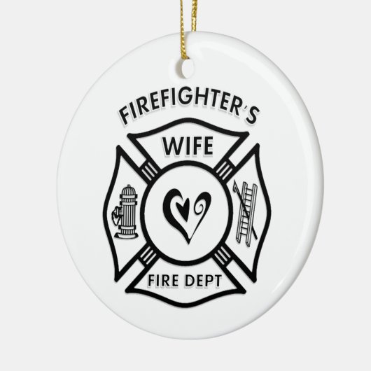 Brandweervrouw Keramisch Ornament (Links)