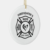 Brandweervrouw Keramisch Ornament (Rechts)