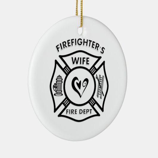 Brandweervrouw Keramisch Ornament (Rechts)