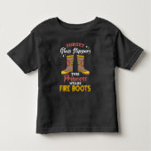 Brandweervrouw Princess Proud Fire Fighter Girl Kinder Shirts (Voorkant)