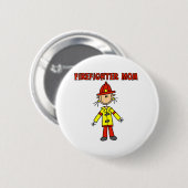Brandweervrouw Ronde Button 5,7 Cm (Voorkant /achterkant)