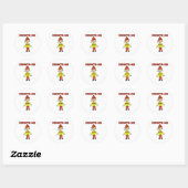 Brandweervrouw Ronde Sticker (Vel)