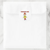 Brandweervrouw Ronde Sticker (Tas)