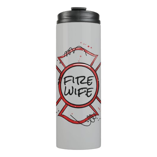 brandweervrouw thermosbeker (Voorkant)