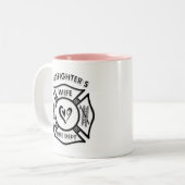 Brandweervrouw Tweekleurige Koffiemok (Voorkant links)