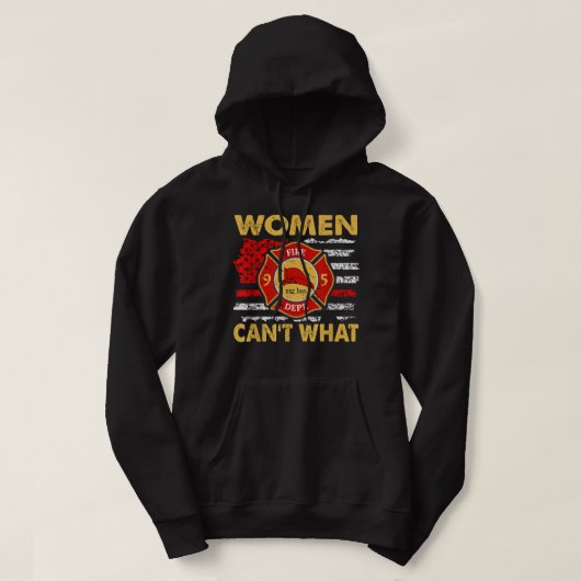 Brandweervrouwen Gift 911 reddingsbrandweerman Hoodie (Design voorkant)