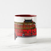 Brandweerwagen_01 Tweekleurige Koffiemok (Center)