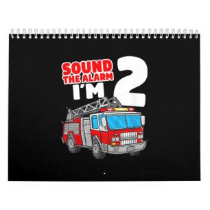 Brandweerwagen 2 jaar oude brandweerman 2e verjaar kalender