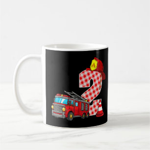 Brandweerwagen 2e verjaardag Jongen brandweerman 2 Koffiemok