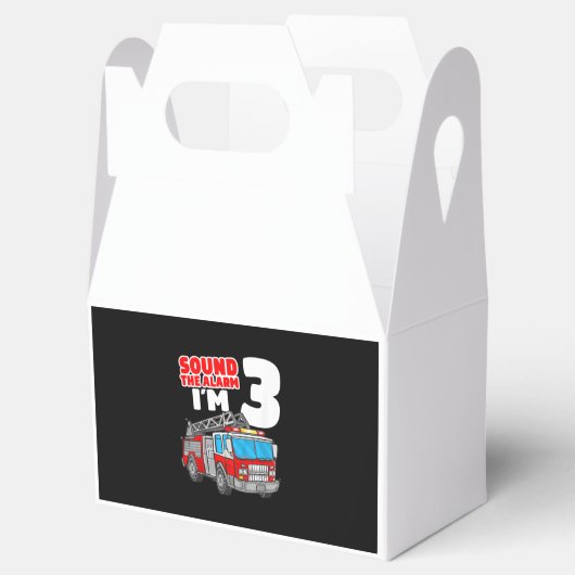 Brandweerwagen 3 jaar oude brandweerman 3e verjaar bedankdoosjes (Geopend)