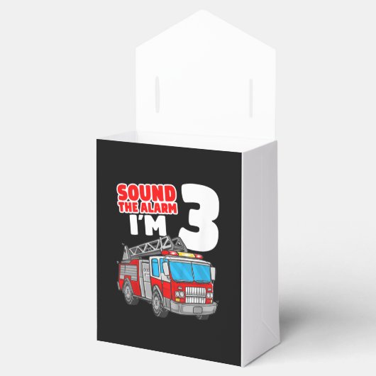 Brandweerwagen 3 jaar oude brandweerman 3e verjaar bedankdoosjes (Geopend)