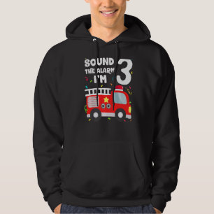 Brandweerwagen 3rd Birthday Toddler Boy brandweerm Hoodie